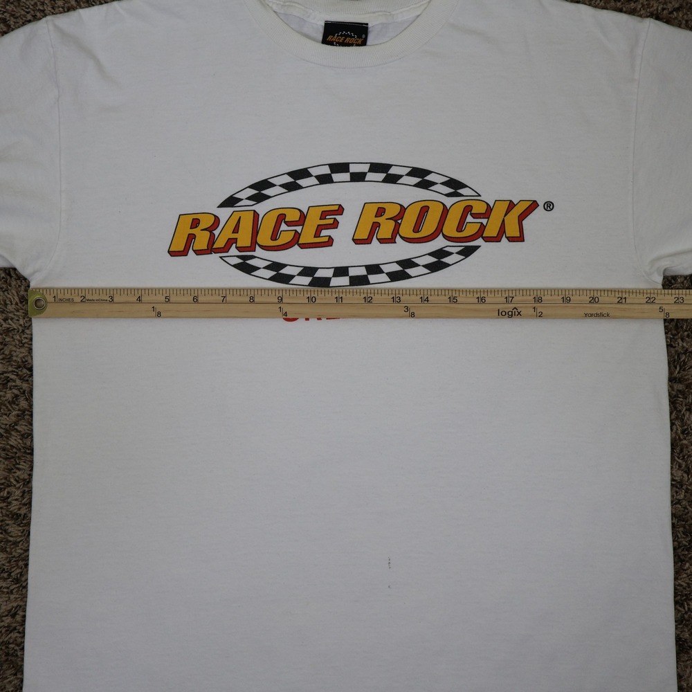 Vintage Race Rock Orlando Graphic T-Shirt Large Racing Cafe White Cotton Tee - Picture 10 of 12